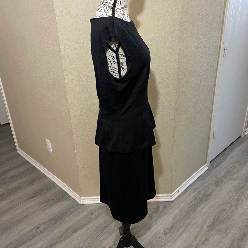 American Living Black Textured Dress - Picture 5 of 10
